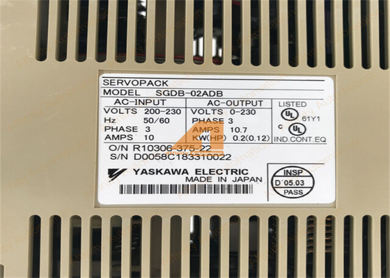 Yaskawa SGDB-02ADB AC SERVO AMPLIFIER 200-230V 3A 3 ফেজ পজিশন কন্ট্রোল USASGM