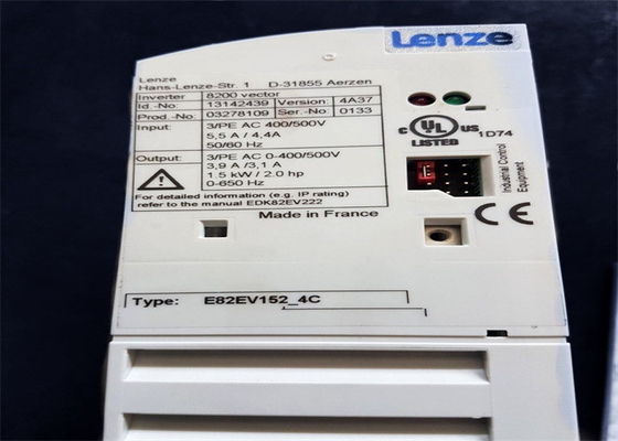 Lenze E82EV152K4C ভেক্টর ফ্রিকোয়েন্সি ইনভার্টার ড্রাইভ 5.5 / 4.4 AMP 50/60 HZ
