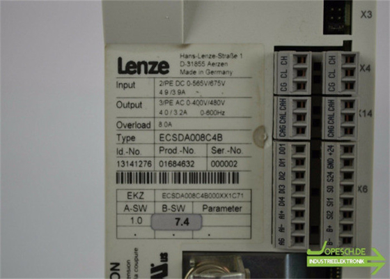 Lenze ECSDA008C4B সার্ভো অক্ষ মডিউল ভেরিয়েন্ট 0 এএমপি থ্রু পুশ