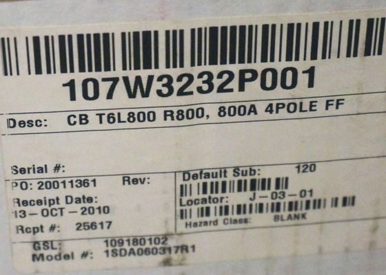 ABB 1SDA060317R1 800 1000V এসি-ডিসি ফিক্সড ফোর-পোল এফআরটি টার্মিনালস রিলিজ সহ